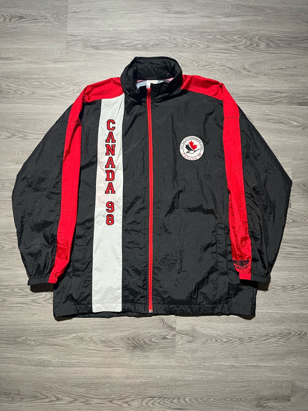 1998 Canada Commonwealth games Kuala Lumpur 90s track zip up jacket windbreaker